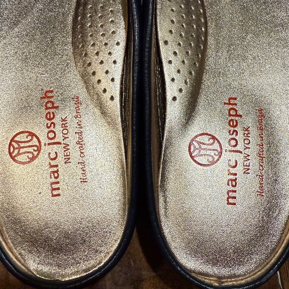 Marc Joseph New York Hand Crafted in Brazil Black Leather Slip On Loafers size 7 - Picture 3 of 8